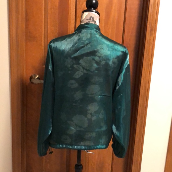 Zara shiny emerald green, transparent, disco style jacket with full sleeves - Picture 3 of 14